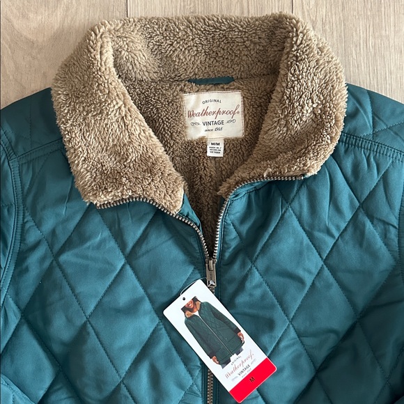 NWT Original Weatherproof Vintage Women’s Quilted Coat Jacket Size M Color Green - Picture 2 of 8